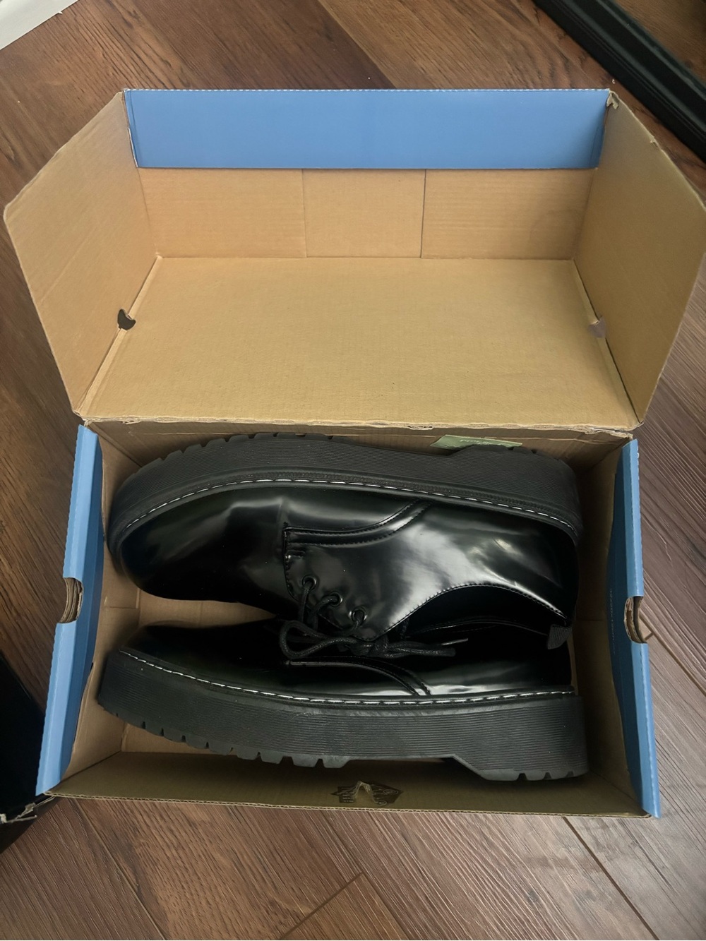 Black Chunky Lace-Up Dress Shoes